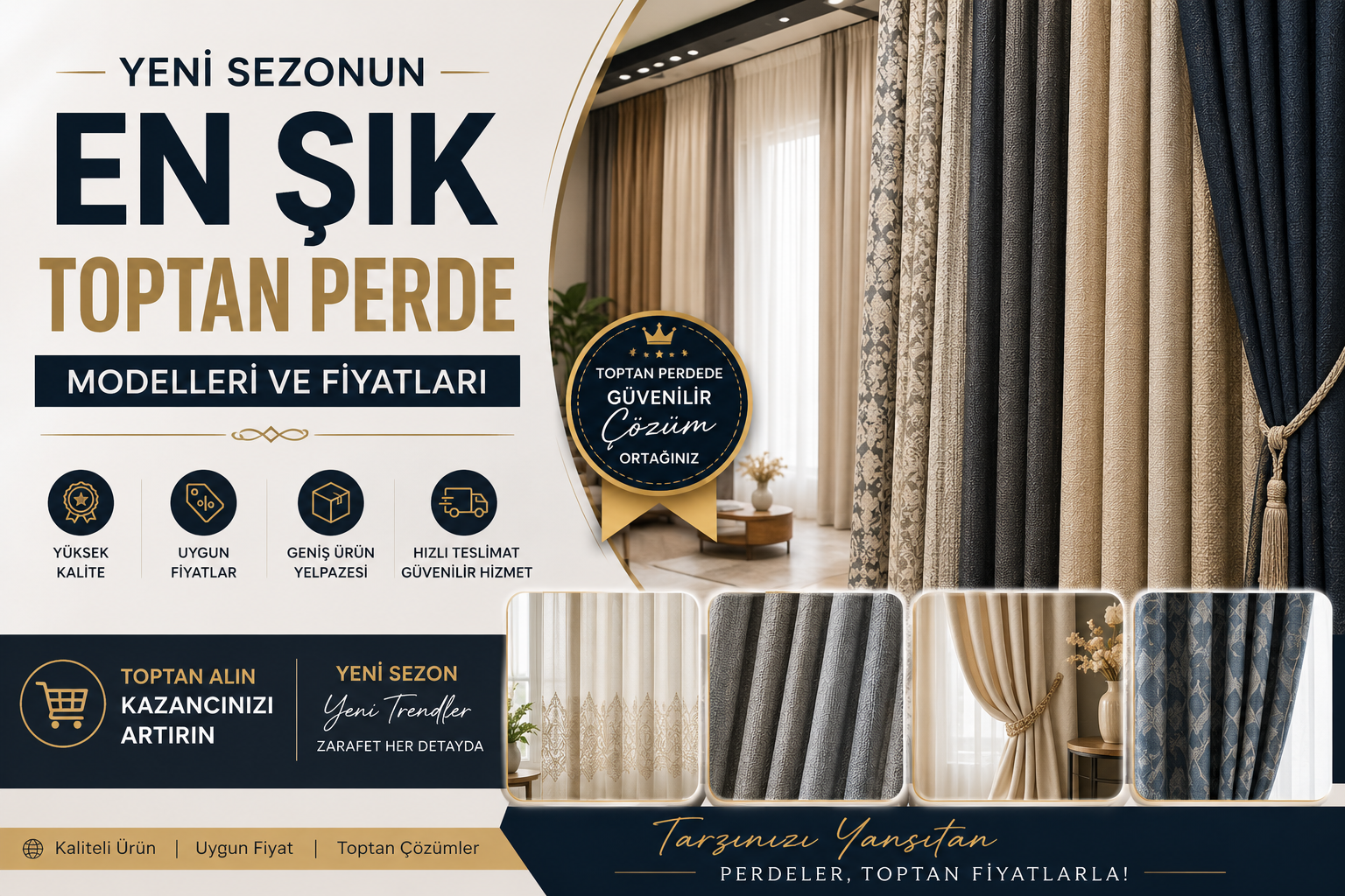 Yeni Sezonun En Şık Toptan Perde Modelleri ve Fiyatları